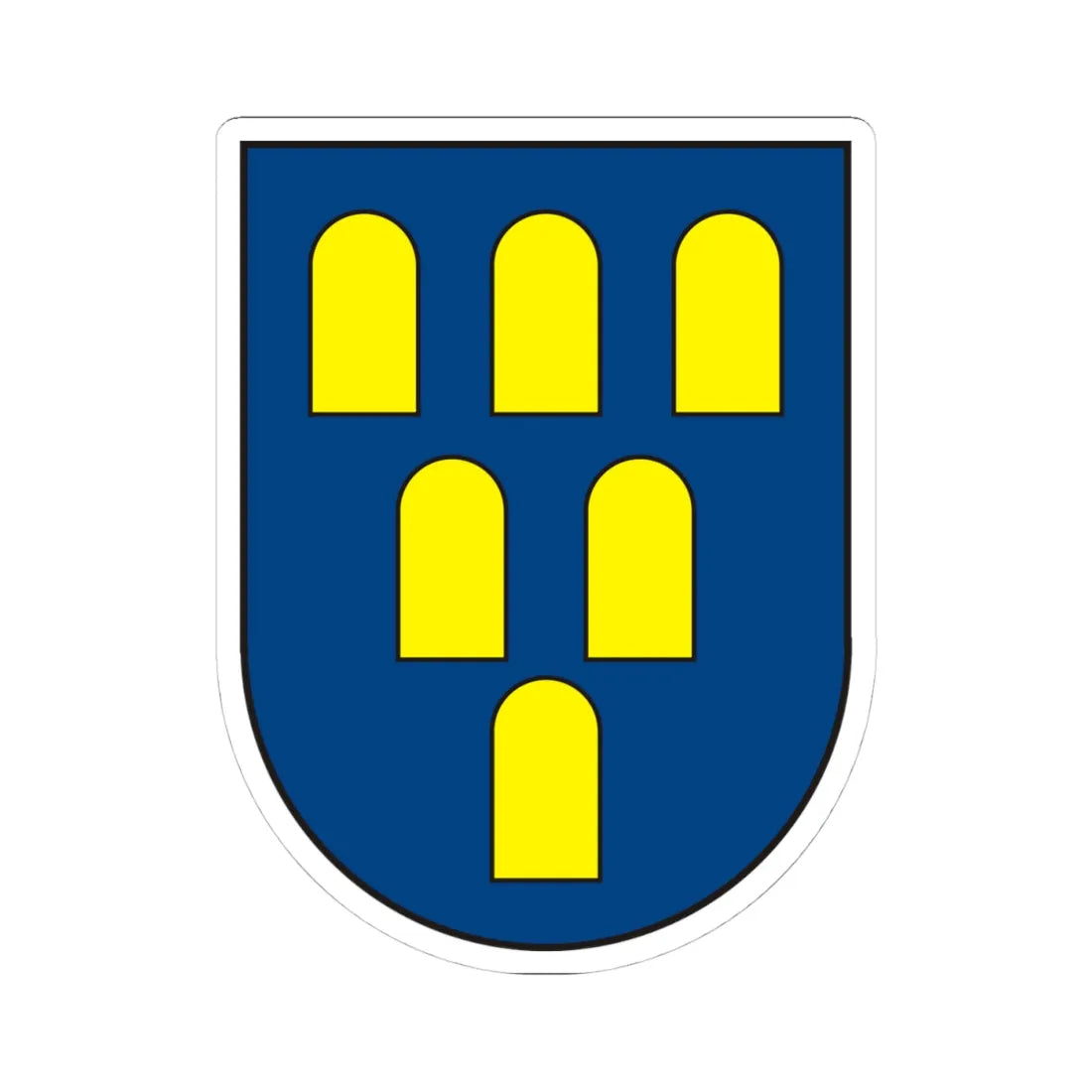 Blason of Paraíba ancient (Brazil) (Coat of Arms) STICKER Vinyl Kiss-Cut Decal 4 Inch White - The Sticker Space