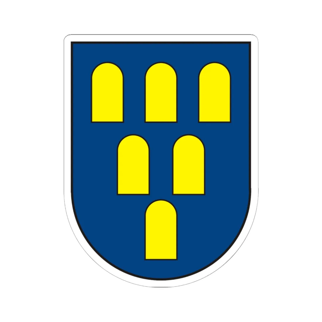 Blason of Paraíba ancient (Brazil) (Coat of Arms) STICKER Vinyl Kiss-Cut Decal 6 Inch White - The Sticker Space