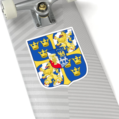 Blason Oscar II de Suède (Sweden) (Coat of Arms) STICKER Vinyl Kiss-Cut Decal - The Sticker Space