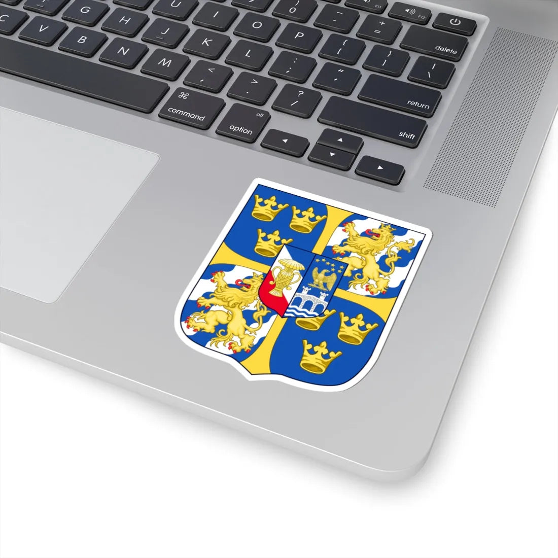 Blason Oscar II de Suède (Sweden) (Coat of Arms) STICKER Vinyl Kiss-Cut Decal - The Sticker Space