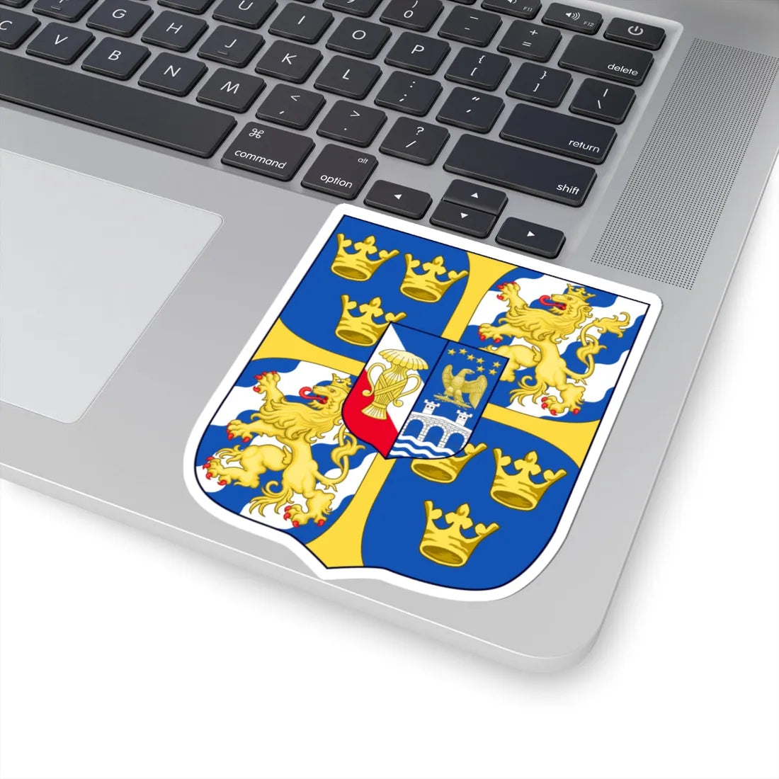 Blason Oscar II de Suède (Sweden) (Coat of Arms) STICKER Vinyl Kiss-Cut Decal - The Sticker Space
