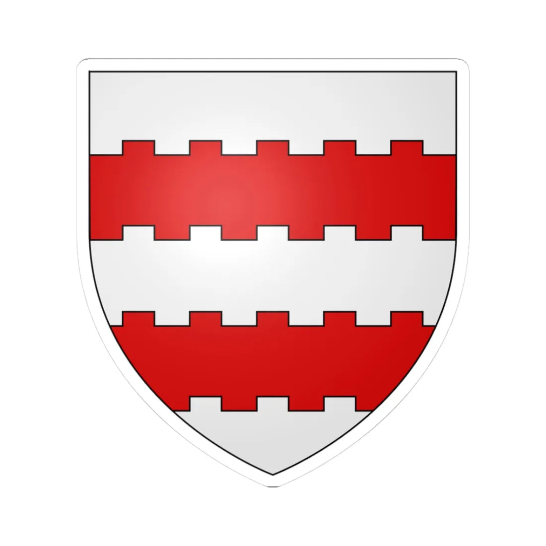 Blason Othon dArkel selon Gelre (Netherlands) (Coat of Arms) STICKER Vinyl Kiss-Cut Decal 3 Inch White - The Sticker Space