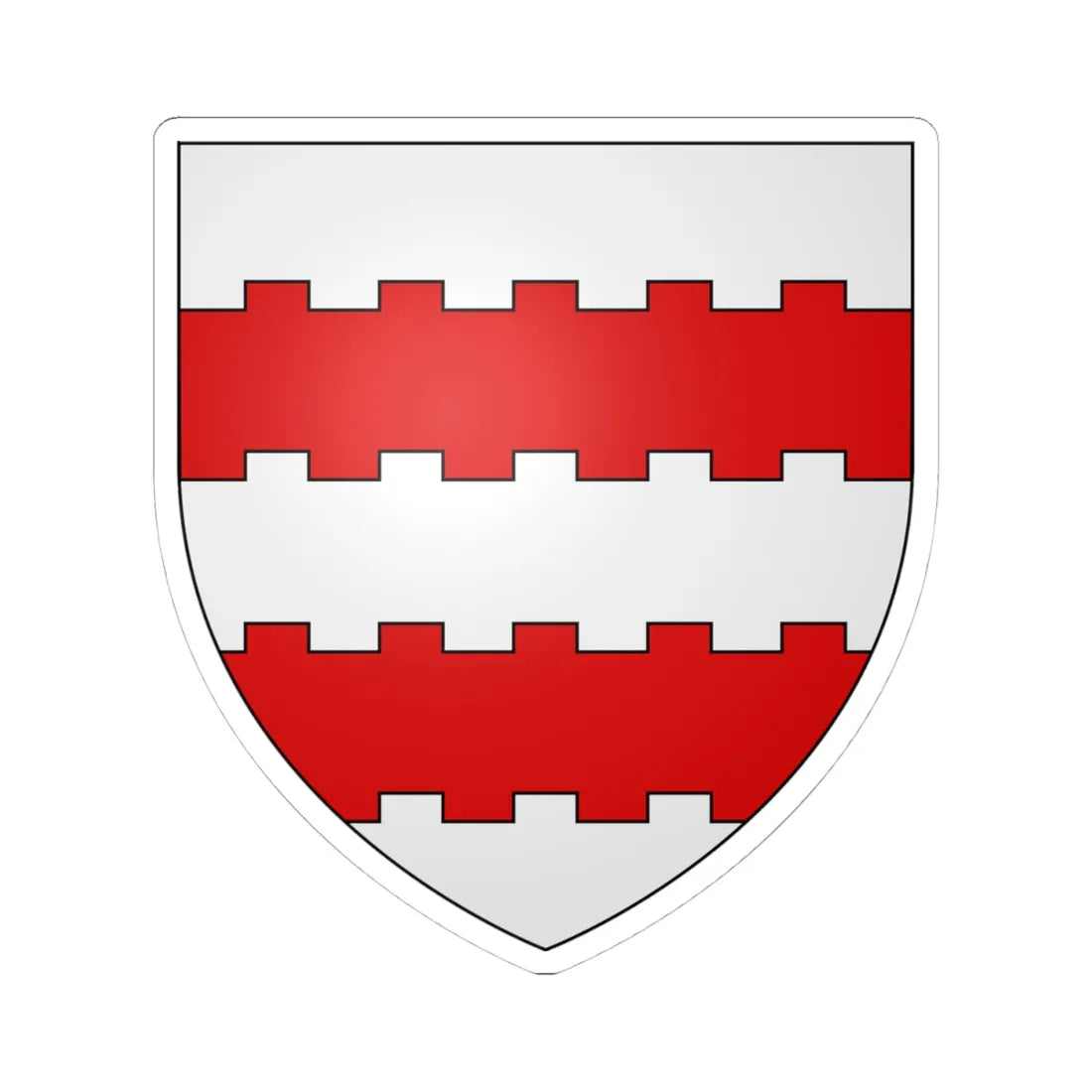 Blason Othon dArkel selon Gelre (Netherlands) (Coat of Arms) STICKER Vinyl Kiss-Cut Decal 4 Inch White - The Sticker Space