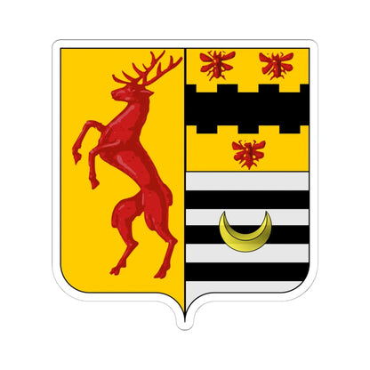 Blason Oupeye (Belgium) (Coat of Arms) STICKER Vinyl Kiss-Cut Decal 6 Inch White - The Sticker Space