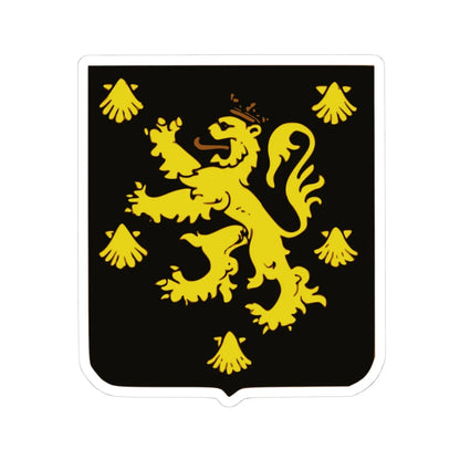 Blason Plombieres (Belgium) (Coat of Arms) STICKER Vinyl Kiss-Cut Decal 4 Inch White - The Sticker Space