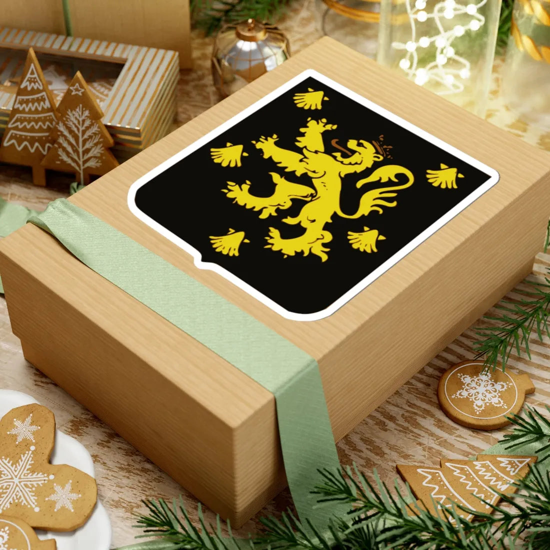 Blason Plombieres (Belgium) (Coat of Arms) STICKER Vinyl Kiss-Cut Decal - The Sticker Space