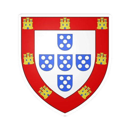 Blason Portugal 1485 (Portugal) (Coat of Arms) STICKER Vinyl Kiss-Cut Decal 2 Inch White - The Sticker Space