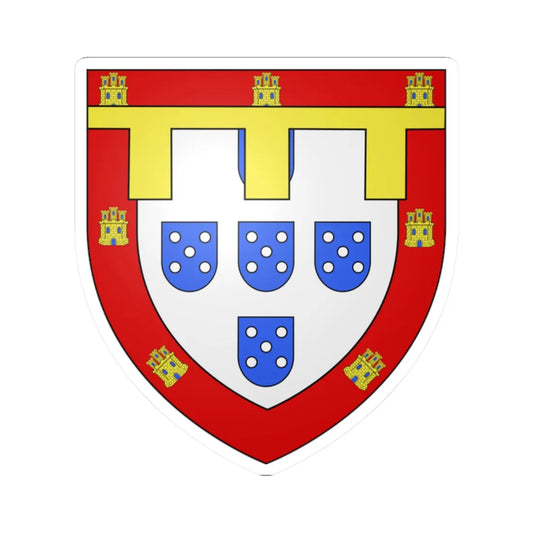 Blason Princes héritiers de Portugal (Portugal) (Coat of Arms) STICKER Vinyl Kiss-Cut Decal 2 Inch White - The Sticker Space