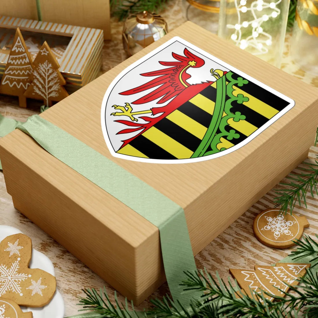 Blason Principauté dAnhalt XIIIe siècle (Germany) (Coat of Arms) STICKER Vinyl Kiss-Cut Decal - The Sticker Space