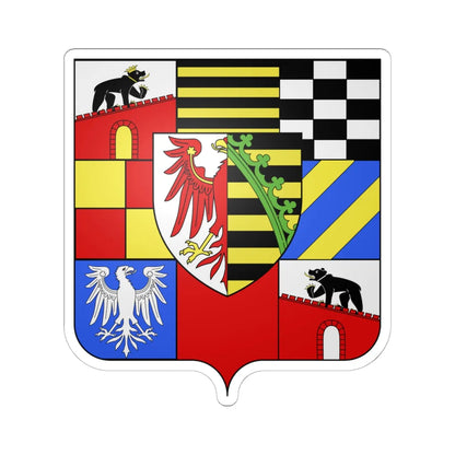 Blason Principautés dAnhalt XVIIe siècle (Germany) (Coat of Arms) STICKER Vinyl Kiss-Cut Decal 6 Inch White - The Sticker Space