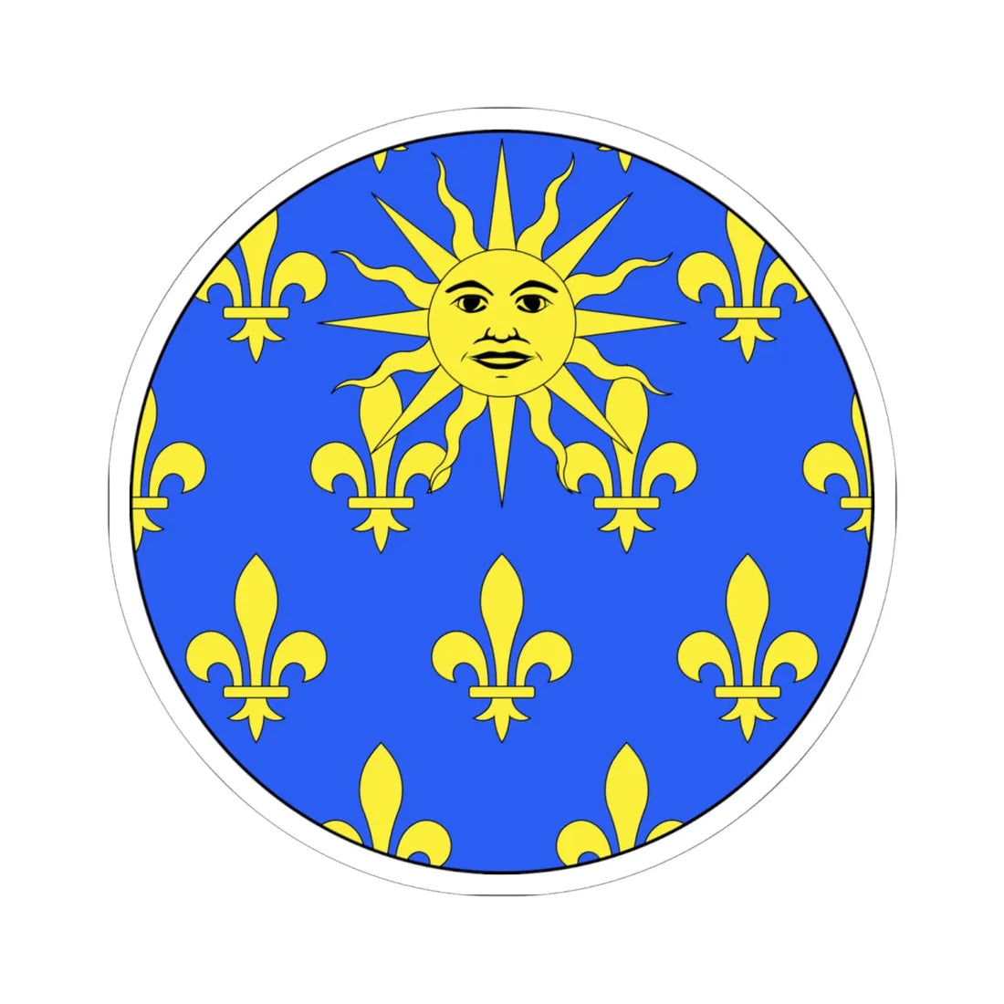 Blason proposé pour la province royale de Canada en 1663 (Canada) (Coat of Arms) STICKER Vinyl Kiss-Cut Decal 6 Inch White - The Sticker Space