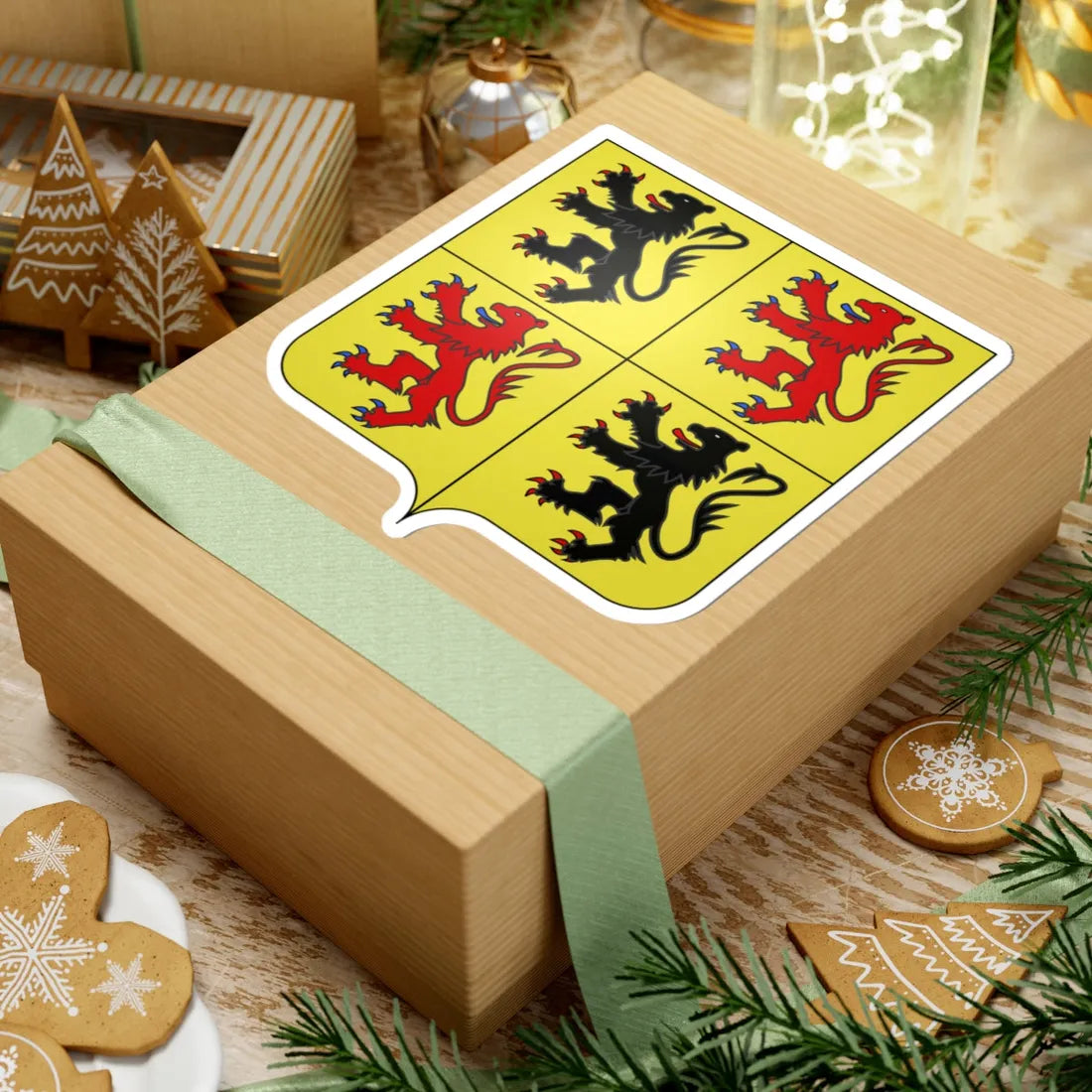 Blason province be Hainaut (Belgium) (Coat of Arms) STICKER Vinyl Kiss-Cut Decal - The Sticker Space