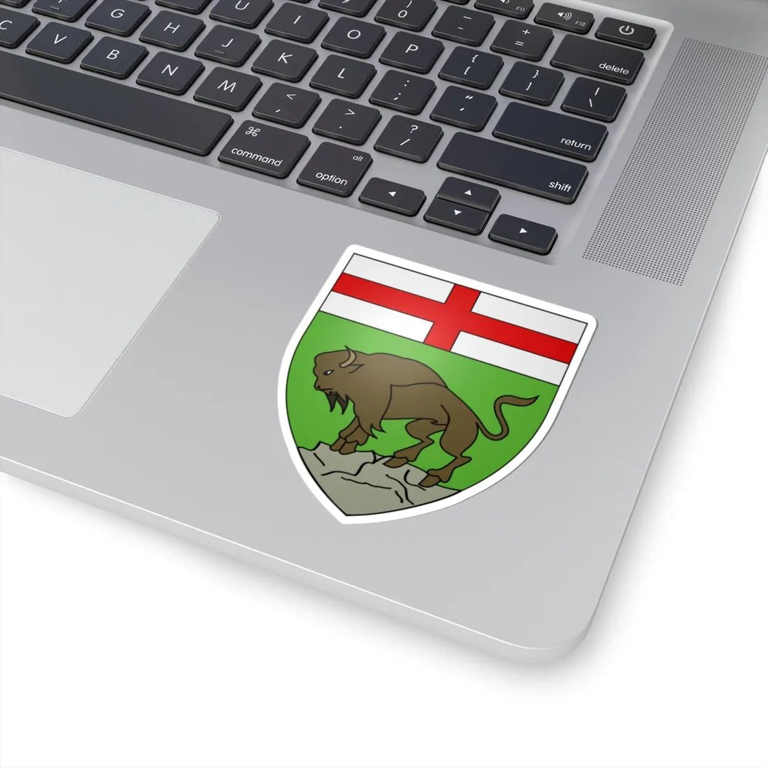 Blason province ca Manitoba NormeFr (Canada) (Coat of Arms) STICKER Vinyl Kiss-Cut Decal - The Sticker Space