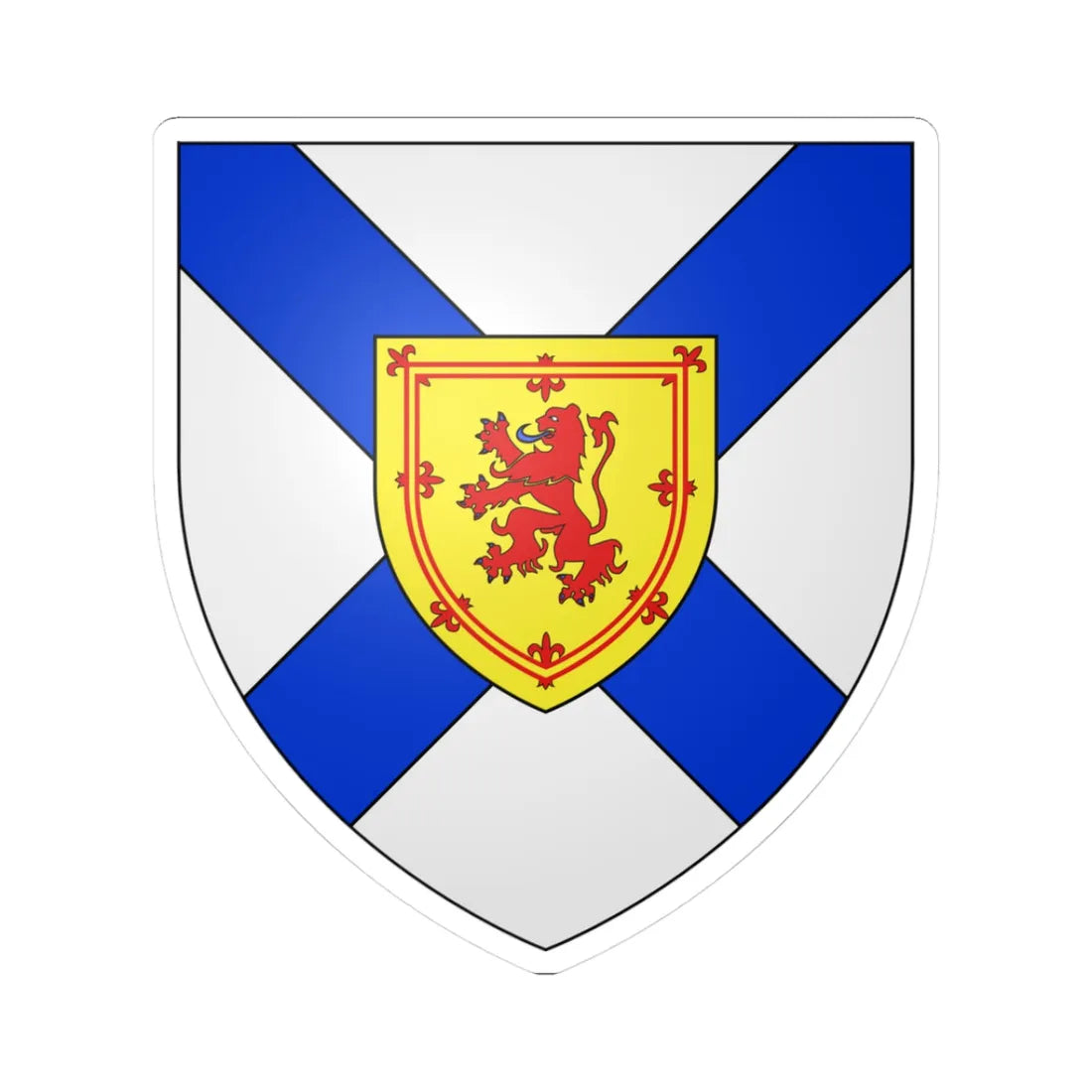 Blason province ca Nouvelle-Écosse (Canada) (Coat of Arms) STICKER Vinyl Kiss-Cut Decal 3 Inch White - The Sticker Space