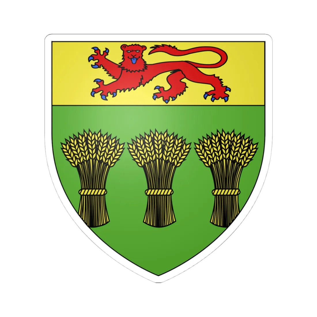 Blason province ca Saskatchewan (Canada) (Coat of Arms) STICKER Vinyl Kiss-Cut Decal 4 Inch White - The Sticker Space