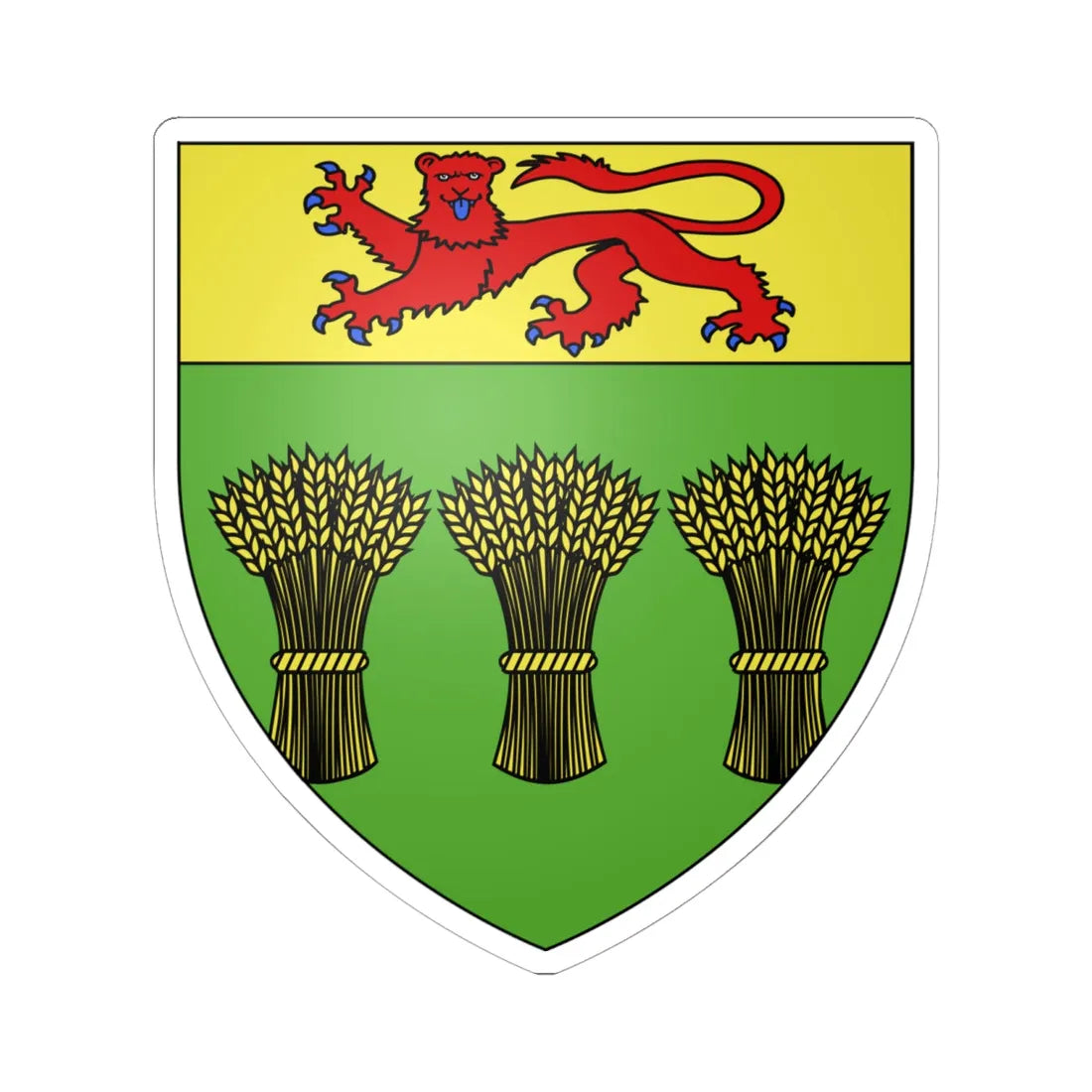 Blason province ca Saskatchewan (Canada) (Coat of Arms) STICKER Vinyl Kiss-Cut Decal 6 Inch White - The Sticker Space