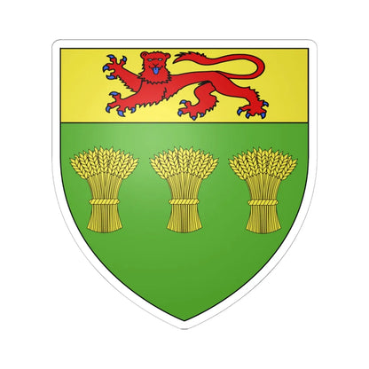 Blason province ca Saskatchewan NormeFr (Canada) (Coat of Arms) STICKER Vinyl Kiss-Cut Decal 6 Inch White - The Sticker Space