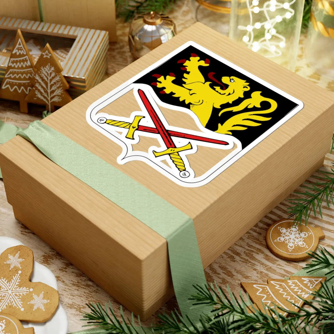 Blason Ramillies (Belgium) (Coat of Arms) STICKER Vinyl Kiss-Cut Decal - The Sticker Space