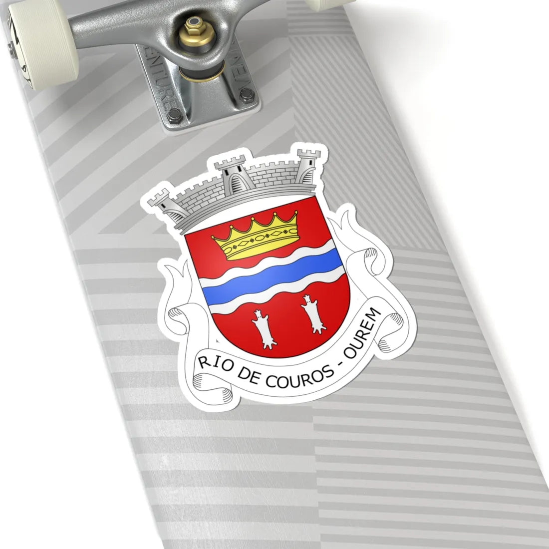Blason Rio de Couros (Portugal) (Coat of Arms) STICKER Vinyl Kiss-Cut Decal - The Sticker Space