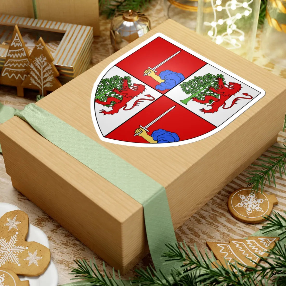 Blason Riordan (Ireland) (Coat of Arms) STICKER Vinyl Kiss-Cut Decal - The Sticker Space