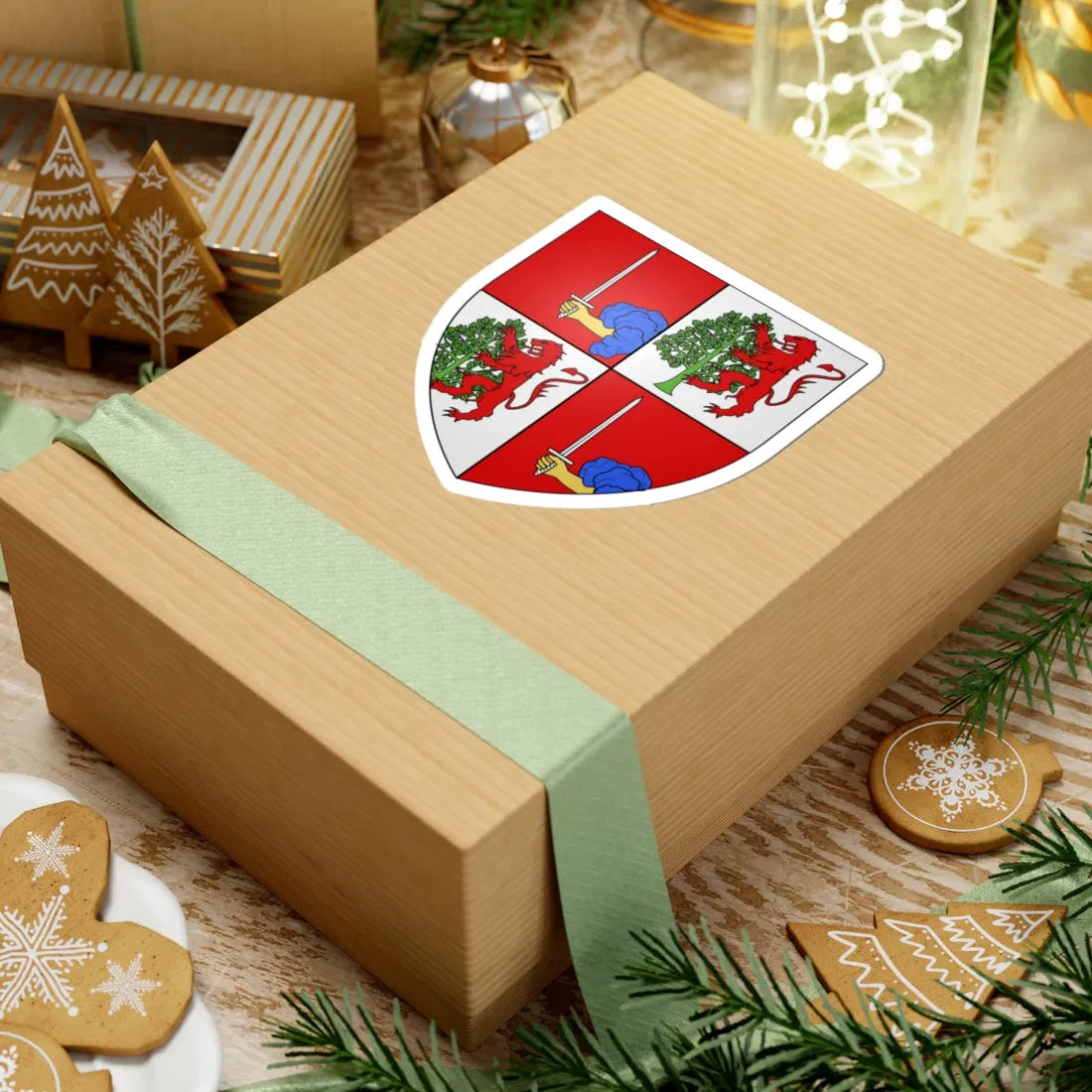 Blason Riordan (Ireland) (Coat of Arms) STICKER Vinyl Kiss-Cut Decal - The Sticker Space