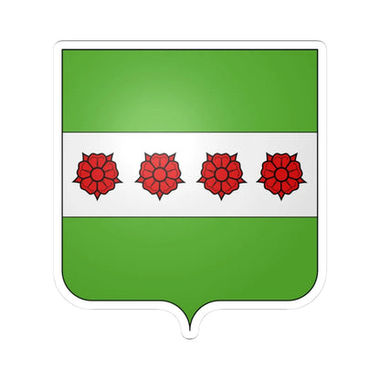 Blason Roosdaal (Belgium) (Coat of Arms) STICKER Vinyl Kiss-Cut Decal 3 Inch White - The Sticker Space
