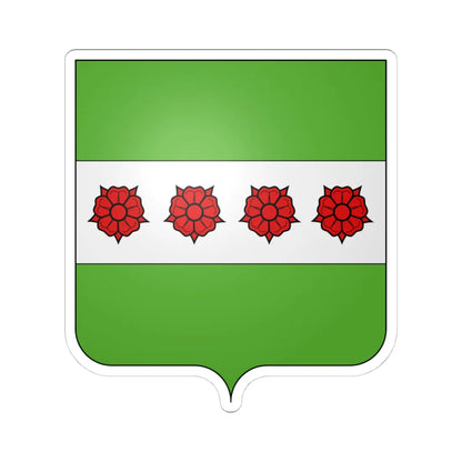 Blason Roosdaal (Belgium) (Coat of Arms) STICKER Vinyl Kiss-Cut Decal 4 Inch White - The Sticker Space