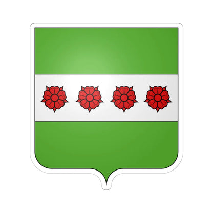 Blason Roosdaal (Belgium) (Coat of Arms) STICKER Vinyl Kiss-Cut Decal 6 Inch White - The Sticker Space