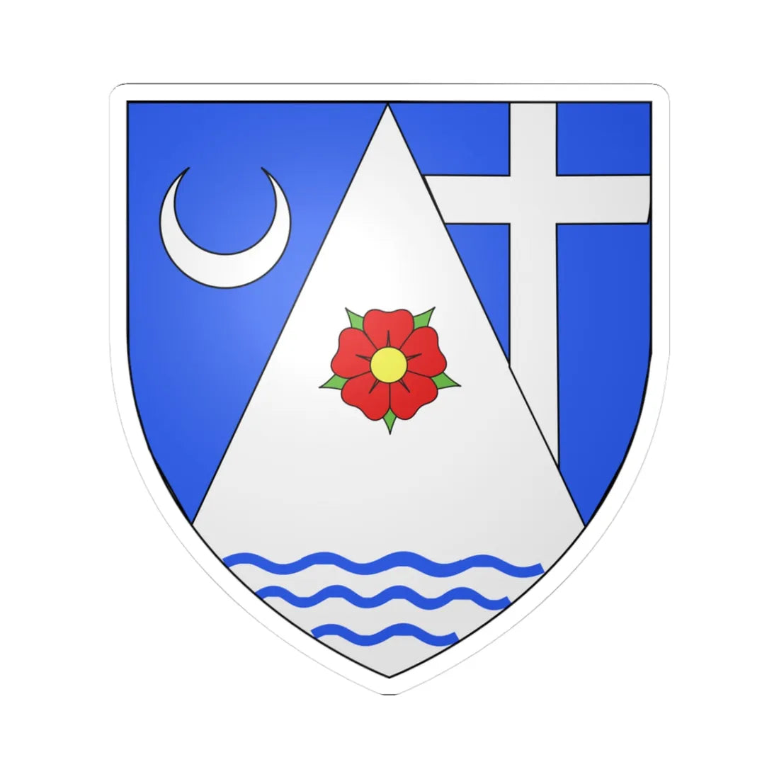 Blason RosemèreQuébec (Canada) (Coat of Arms) STICKER Vinyl Kiss-Cut Decal 3 Inch White - The Sticker Space