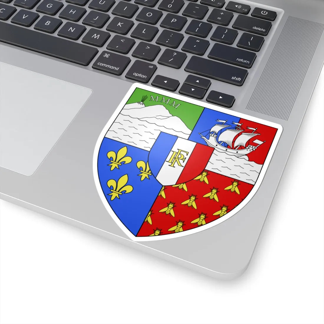 Blason Réunion DOM (France) (Coat of Arms) STICKER Vinyl Kiss-Cut Decal - The Sticker Space