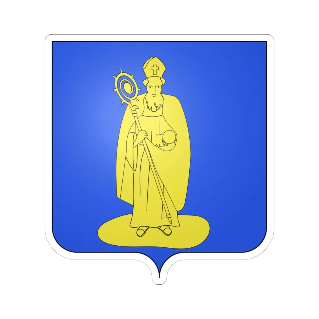 Blason Saint Gilles (Belgium) (Coat of Arms) STICKER Vinyl Kiss-Cut Decal 4 Inch White - The Sticker Space