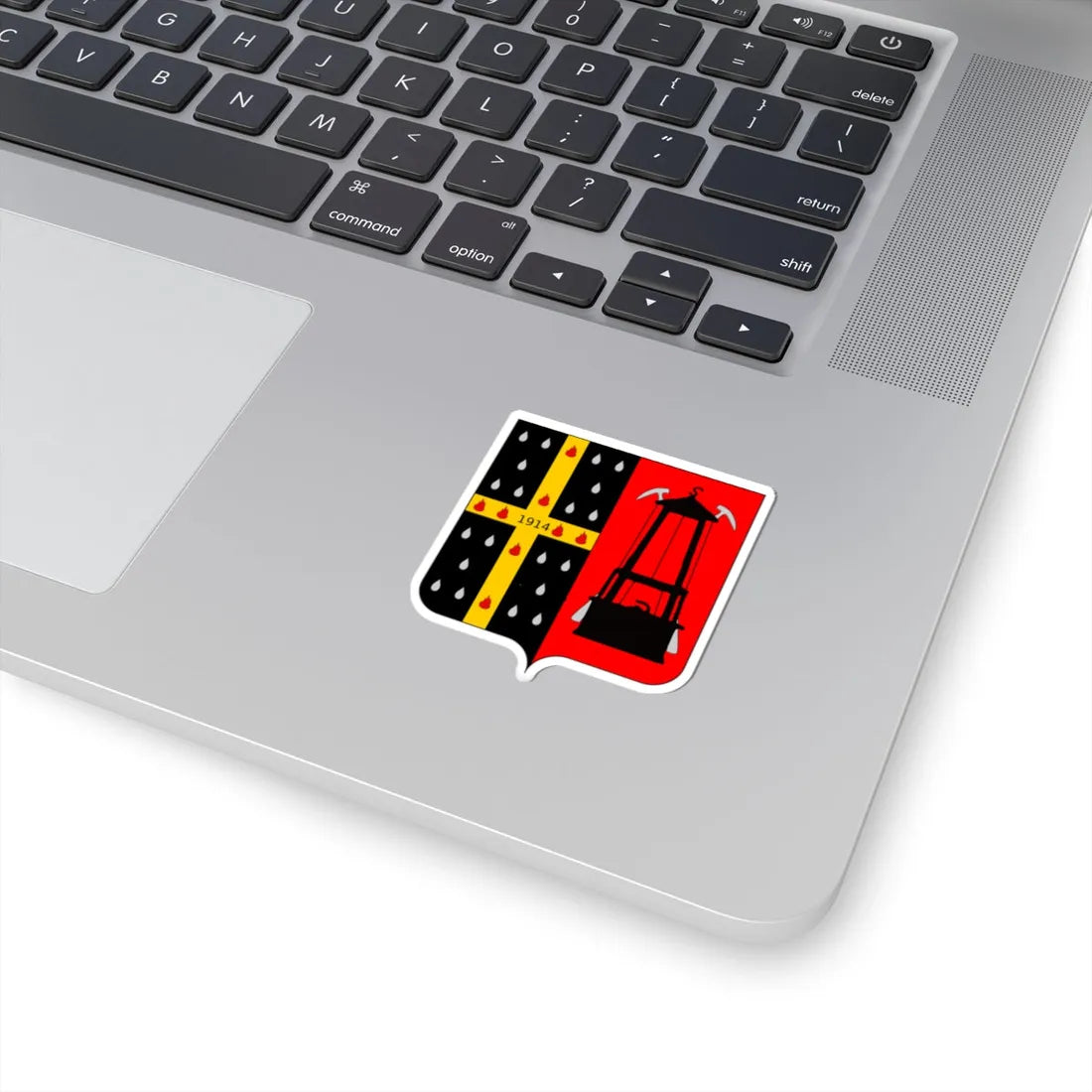 Blason Sambreville (Belgium) (Coat of Arms) STICKER Vinyl Kiss-Cut Decal - The Sticker Space