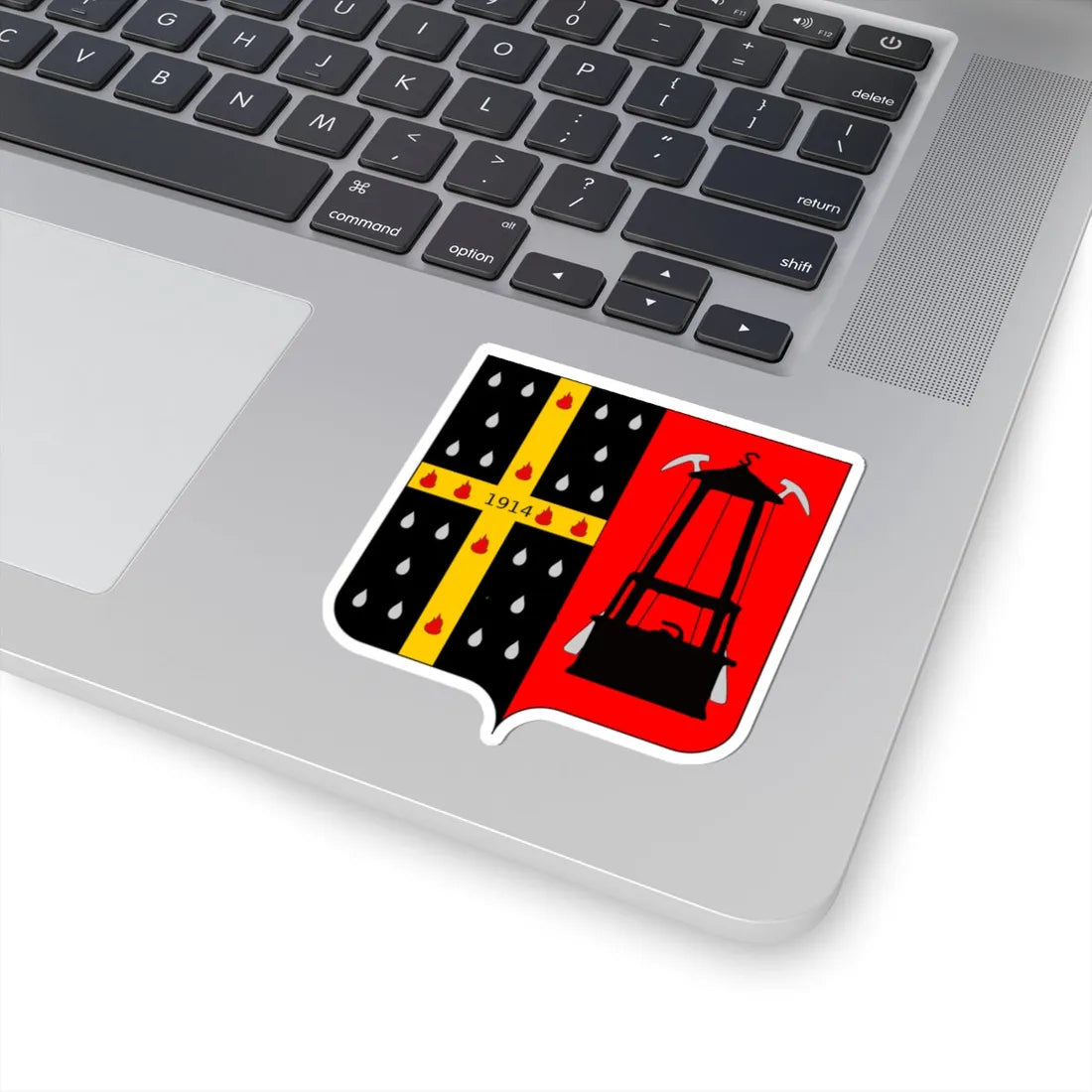 Blason Sambreville (Belgium) (Coat of Arms) STICKER Vinyl Kiss-Cut Decal - The Sticker Space