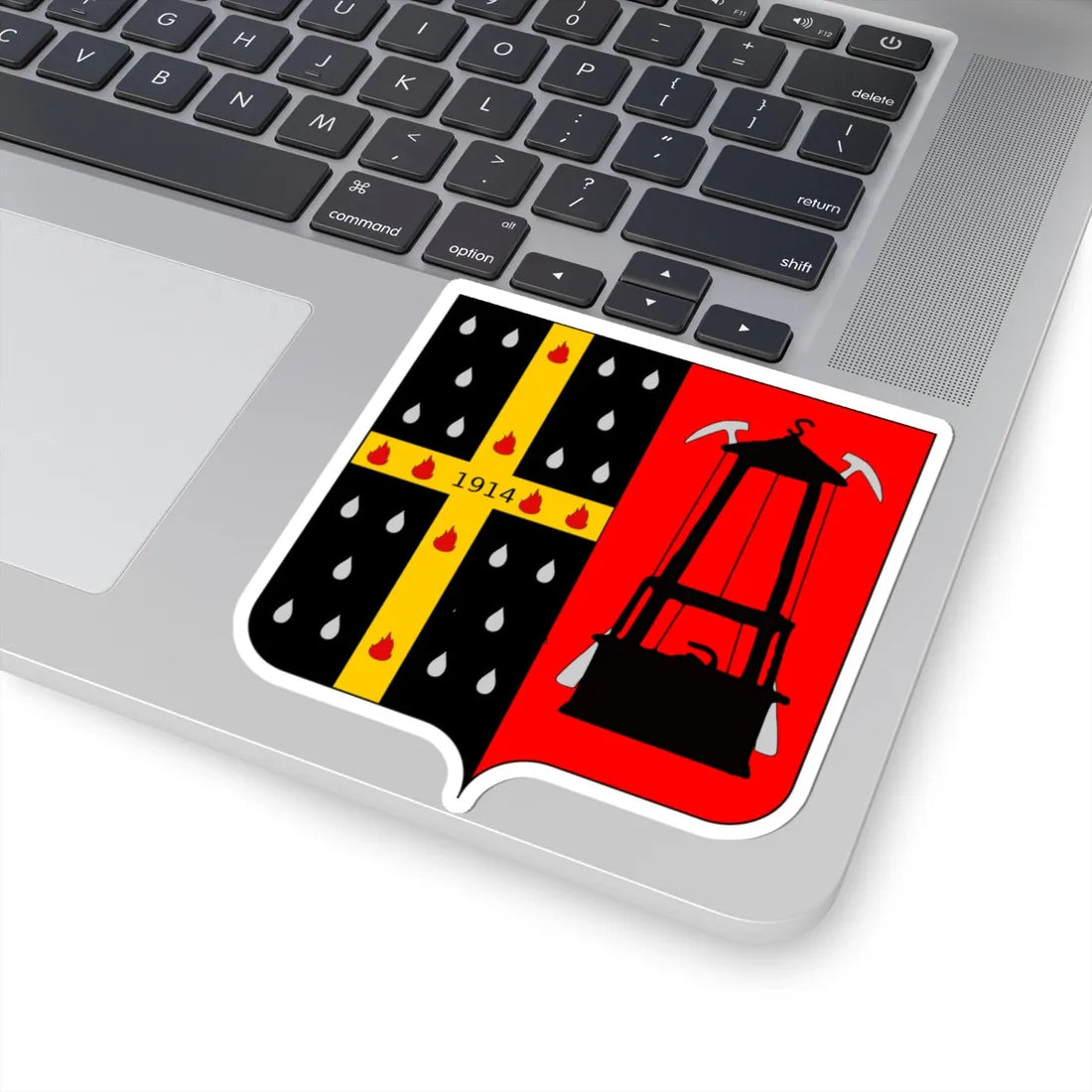 Blason Sambreville (Belgium) (Coat of Arms) STICKER Vinyl Kiss-Cut Decal - The Sticker Space