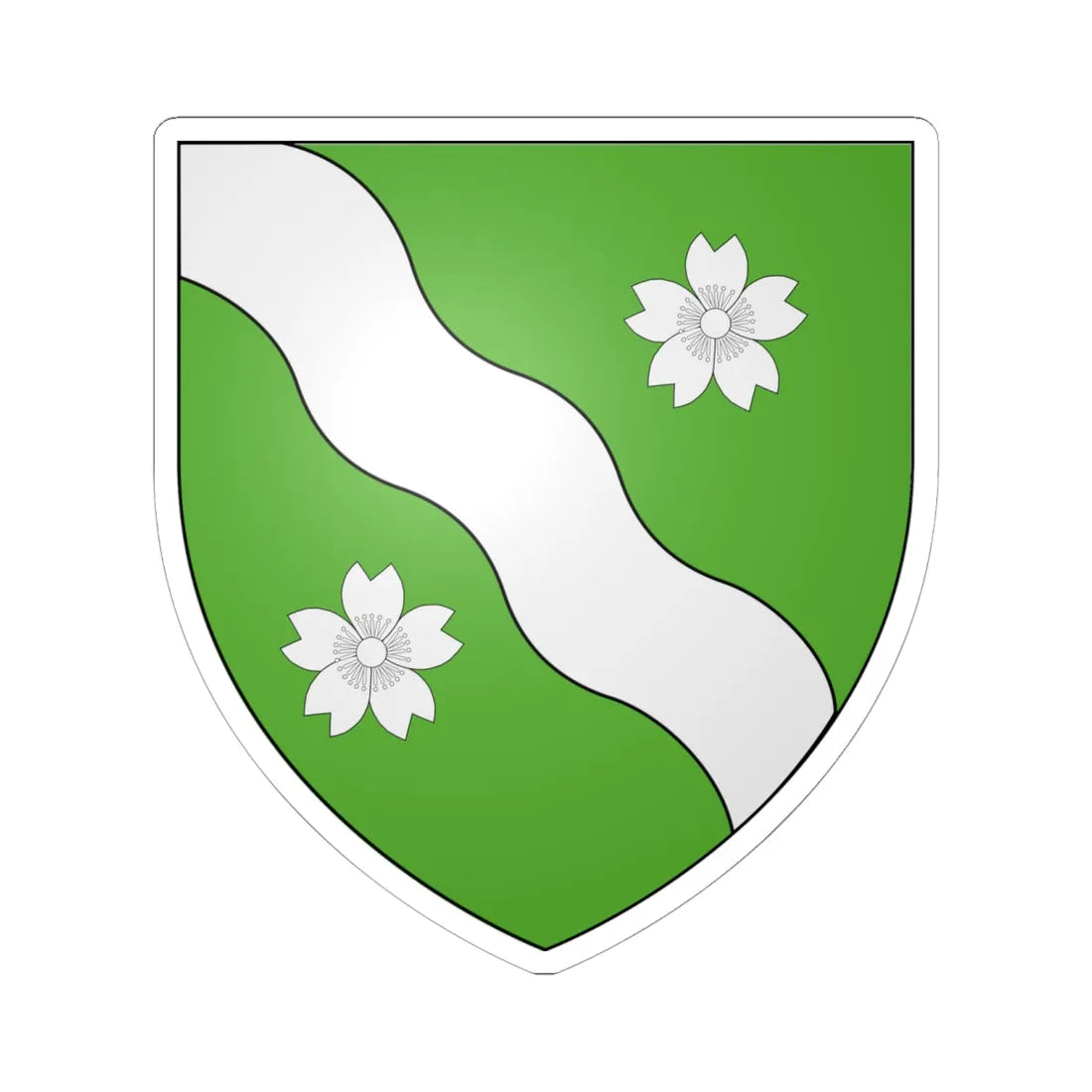 Blason Schaerbeek (Belgium) (Coat of Arms) STICKER Vinyl Kiss-Cut Decal 6 Inch White - The Sticker Space