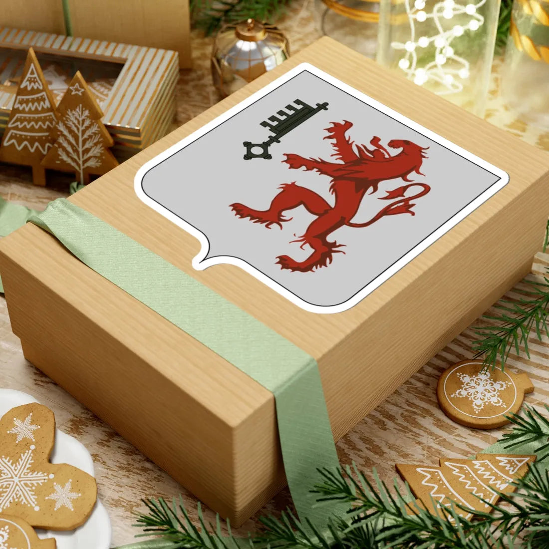 Blason Sint pieters Leeuw (Belgium) (Coat of Arms) STICKER Vinyl Kiss-Cut Decal - The Sticker Space