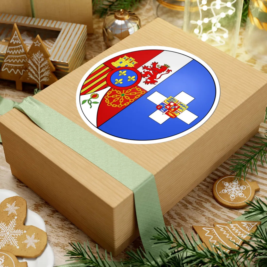 Blason Sofía de Grèce (Denmark) (Coat of Arms) STICKER Vinyl Kiss-Cut Decal - The Sticker Space