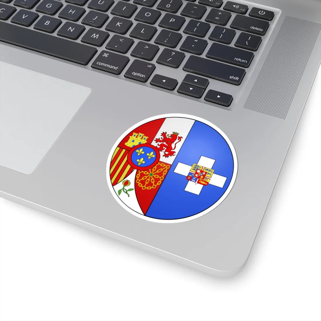 Blason Sofía de Grèce (Denmark) (Coat of Arms) STICKER Vinyl Kiss-Cut Decal - The Sticker Space