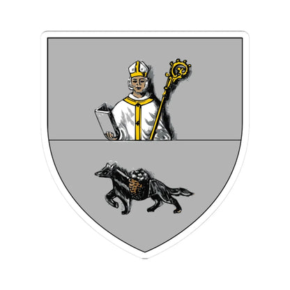 Blason Stavelot (Belgium) (Coat of Arms) STICKER Vinyl Kiss-Cut Decal 3 Inch White - The Sticker Space