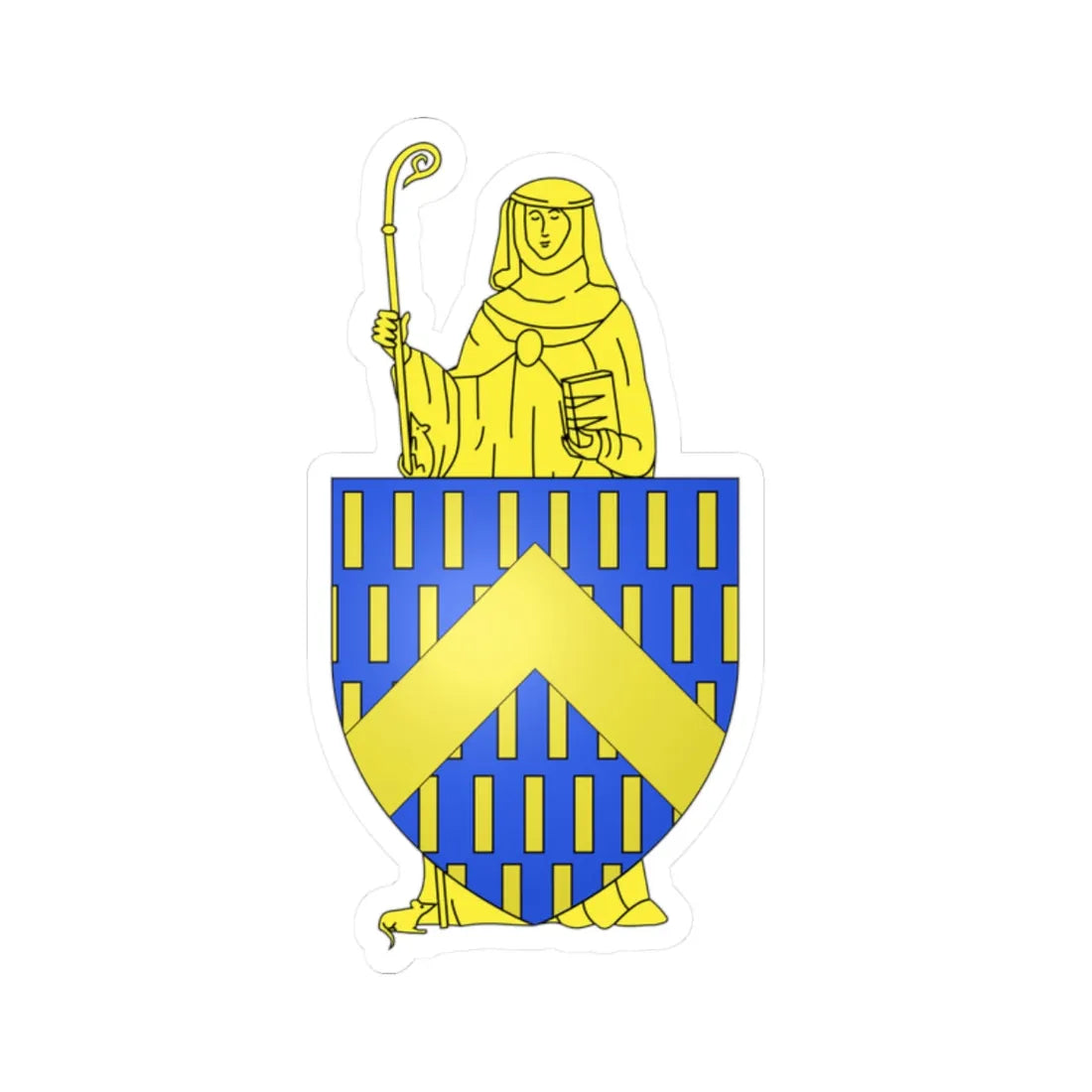 Blason Ternat (Belgium) (Coat of Arms) STICKER Vinyl Kiss-Cut Decal 2 Inch White - The Sticker Space