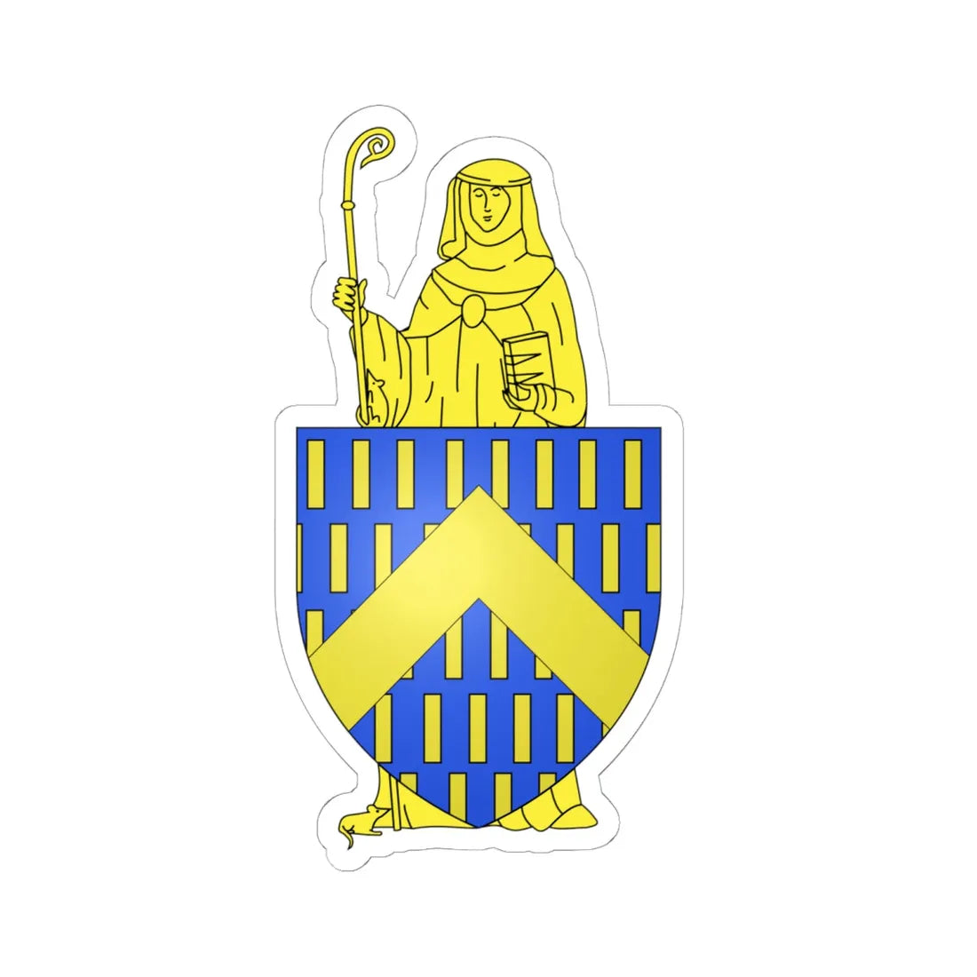 Blason Ternat (Belgium) (Coat of Arms) STICKER Vinyl Kiss-Cut Decal 6 Inch White - The Sticker Space