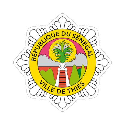 Blason thiès (Senegal) (Coat of Arms) STICKER Vinyl Kiss-Cut Decal 6 Inch White - The Sticker Space