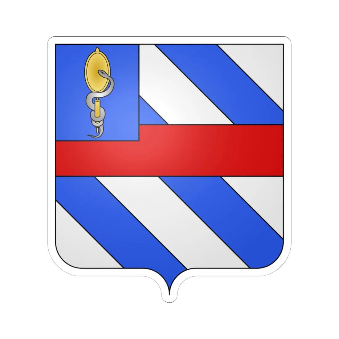 Blason Thomas Corsini 1762-1856 (Italy) (Coat of Arms) STICKER Vinyl Kiss-Cut Decal 4 Inch White - The Sticker Space