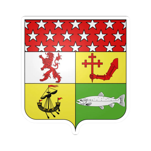 Blason Étienne Jacques Joseph Macdonald 1765-1840 duc de Tarente (France) (Coat of Arms) STICKER Vinyl Kiss-Cut Decal 2 Inch White - The Sticker Space