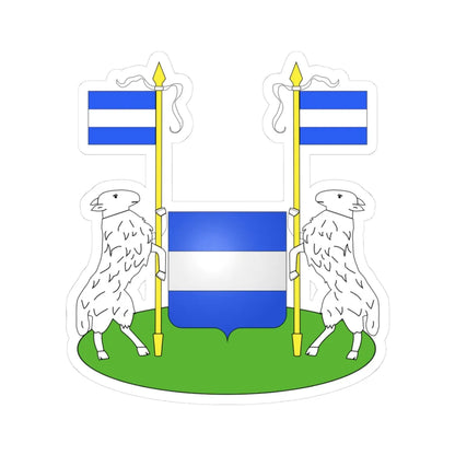 Blason Tirlemont (Belgium) (Coat of Arms) STICKER Vinyl Kiss-Cut Decal 3 Inch White - The Sticker Space