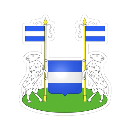 Blason Tirlemont (Belgium) (Coat of Arms) STICKER Vinyl Kiss-Cut Decal 6 Inch White - The Sticker Space