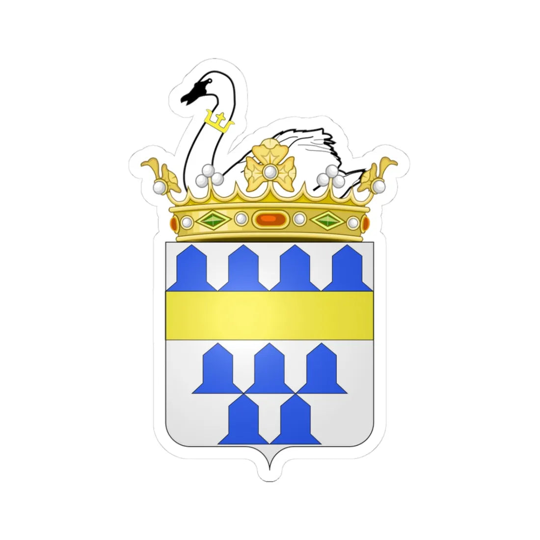 Blason Tongeren (Belgium) (Coat of Arms) STICKER Vinyl Kiss-Cut Decal 3 Inch White - The Sticker Space