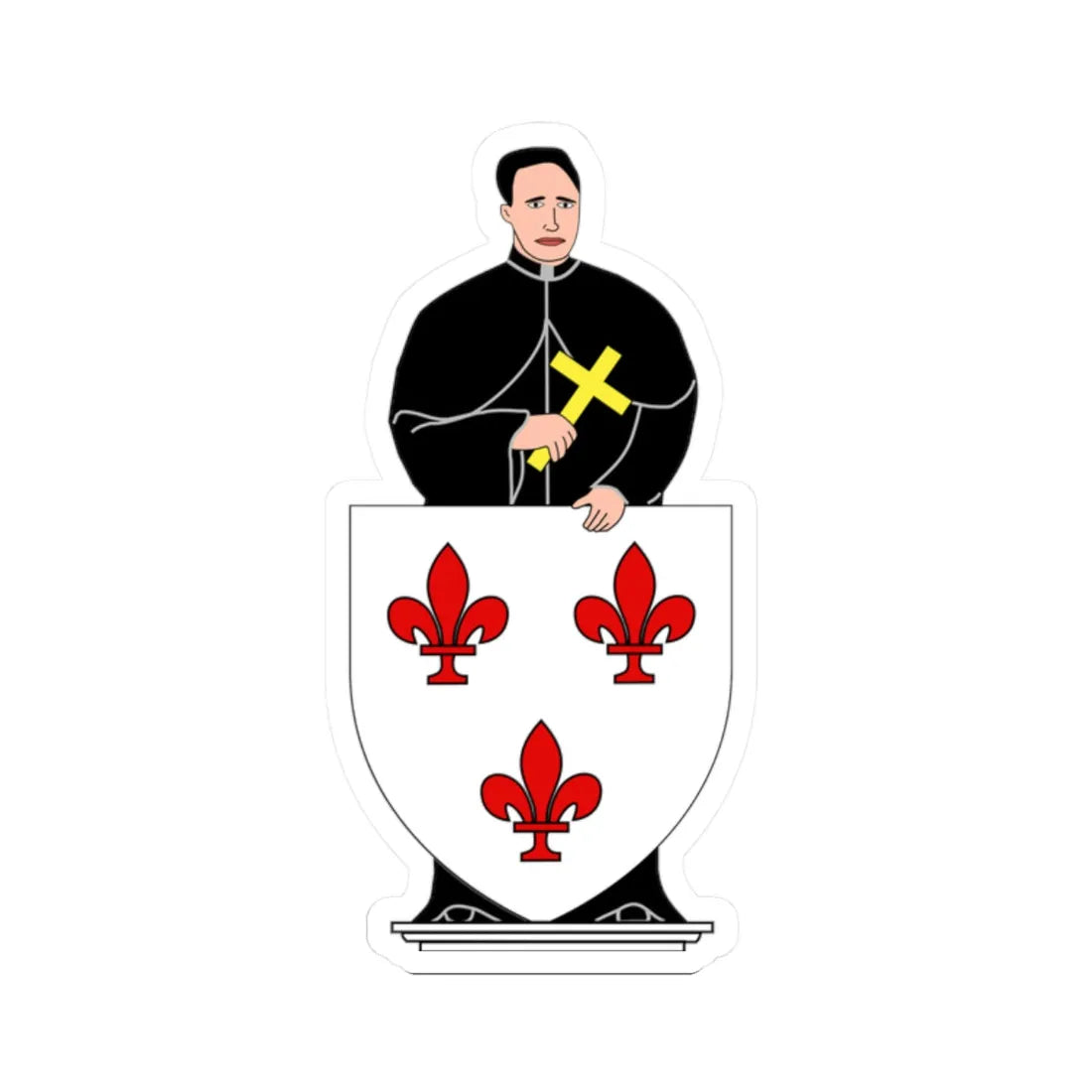 Blason Tremelo (Belgium) (Coat of Arms) STICKER Vinyl Kiss-Cut Decal 2 Inch White - The Sticker Space