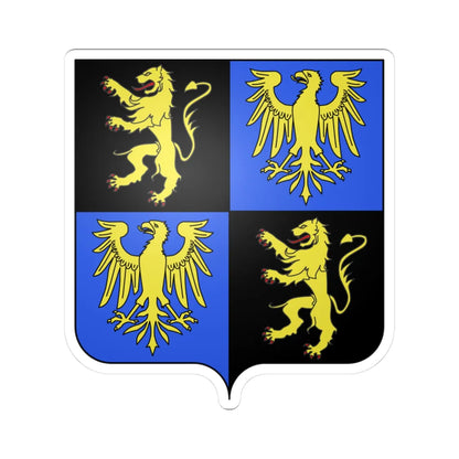 Blason village be Appelterre Eichem (Belgium) (Coat of Arms) STICKER Vinyl Kiss-Cut Decal 3 Inch White - The Sticker Space