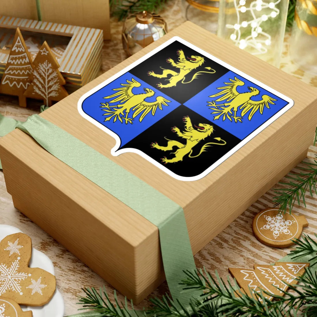 Blason village be Appelterre Eichem (Belgium) (Coat of Arms) STICKER Vinyl Kiss-Cut Decal - The Sticker Space